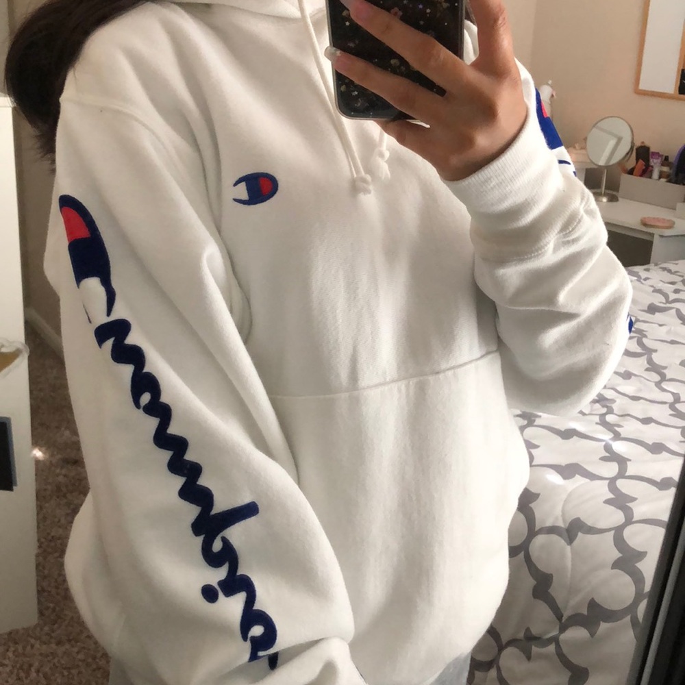 white champion hoodie